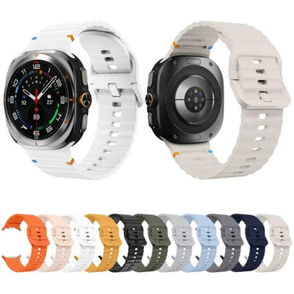 Wavy Silicone Stitched Watch Band For Galaxy Watch Ultra2