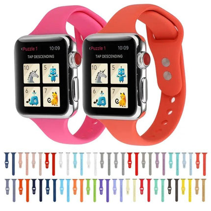 Silicone Double Buckle Replacement Strap Apple Watch 42mm