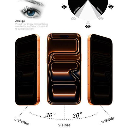 Tempered Glass Screen Protector For Everyday iPhone Protection anti-spy privacy view 30° visible ultra-thin scratch-resistant tempered glass