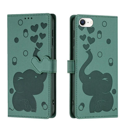 Daily Phone Case With Elephant Design For Everyday Use - teal PU leather wallet case with elephant, card slot, kickstand, slim protective sleeve