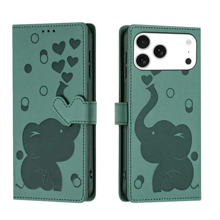 Leather Phone Case With Elephant Design For Daily Carry