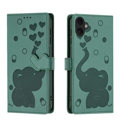 Leather Phone Case With Elephant Design For Daily Carry