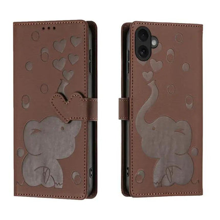 Leather Phone Case With Elephant Design For Daily Carry