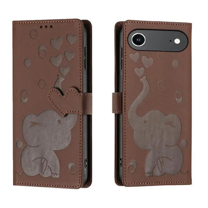 Leather Phone Case With Elephant Design For Daily Carry