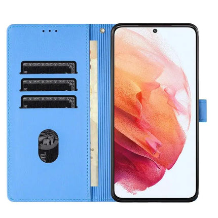 Elephant Embossed PU Leather Wallet Case For Galaxy S21