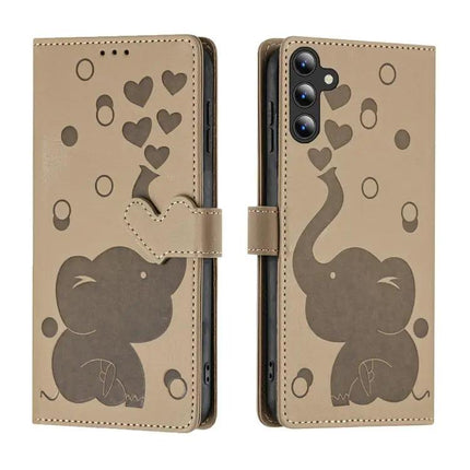 Cartoon Elephant Embossed PU Leather Wallet Case Samsung S26