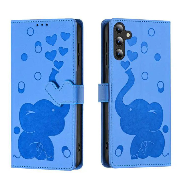 Cartoon Elephant Embossed PU Leather Wallet Case Samsung S26