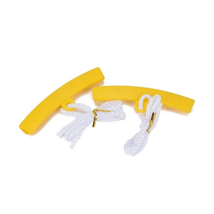 Compact Tire Repair Kit for Car and Motorcycle Use showing two yellow curved-head tire plugs with white cords for quick roadside puncture repair