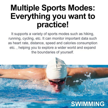 Smart Watch for Daily Health Monitoring and Notifications - swimmer using sports mode to track heart rate and swim metrics