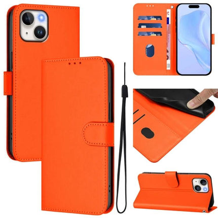 Leather Phone Case With Card Slots For Everyday Use orange folio wallet with 2-card slots cash pocket adjustable stand TPU shell