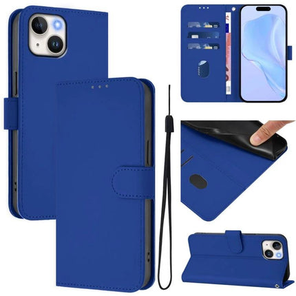 Leather Phone Case With Card Slots For Everyday Use - blue PU leather wallet case with 2 card slots, cash pocket, adjustable stand and TPU shell