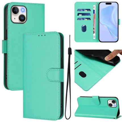 Leather Phone Case With Lanyard For Daily Essentials Everyday Use Ideal For Commutes And Errands - turquoise wallet folio with card slots and detachable lanyard