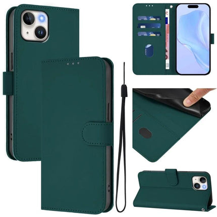 Leather Phone Case With Lanyard For Daily Essentials Everyday Use Ideal For Commutes And Errands - green wallet case with card slots, lanyard, and magnetic flip