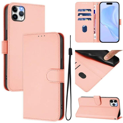 Daily Companion Leather Phone Case for Everyday Essentials in pink PU leather with card slots, cash pocket, wrist strap, stand and magnetic closure