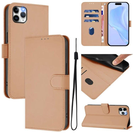 Daily Companion Leather Phone Case for Everyday Essentials, tan PU leather wallet case with card slots and stand