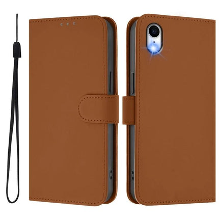 Phone Case With Lanyard For Everyday Protection While Carrying Essentials On The Go - brown PU leather wallet case with lanyard and built-in stand