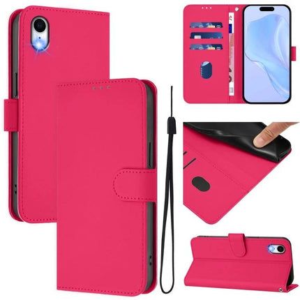 Phone Case With Lanyard For Everyday Protection While Carrying Essentials On The Go - pink PU leather wallet case with card slots, stand and wrist strap