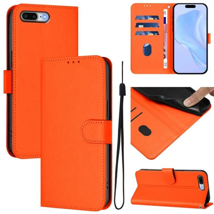 Protective Phone Case With Lanyard For Daily Carrying And On The Go Convenience For Busy Commutes And Errands - orange PU leather wallet case with card slots and wrist lanyard