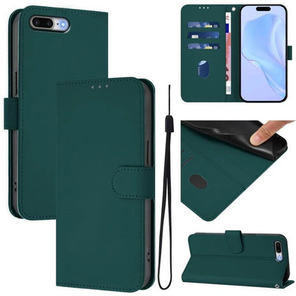Protective Phone Case With Lanyard For Daily Carrying And On The Go Convenience For Busy Commutes And Errands - green PU leather wallet case with card slots and wrist lanyard