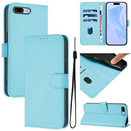 Protective Phone Case With Lanyard For Daily Carrying And On The Go Convenience For Busy Commutes And Errands - turquoise PU wallet case with card slots and wrist lanyard