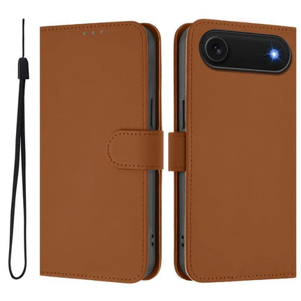 Daily Use Leather Phone Case With Card Holder For Everyday Essentials And Protection - brown PU leather wallet case with wrist strap