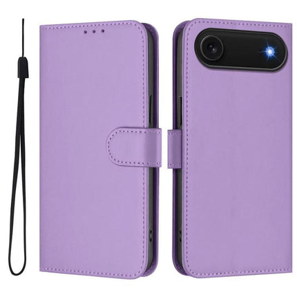 Daily Use Leather Phone Case With Card Holder For Everyday Essentials And Protection - purple PU leather wallet case with wrist strap
