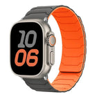 For Apple Watch 46mm / 49mm / 45mm / 44mm / Grey+Orange