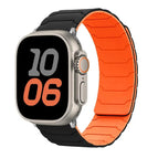 For Apple Watch 42mm / 41mm / 40mm / 38mm / Black+Orange