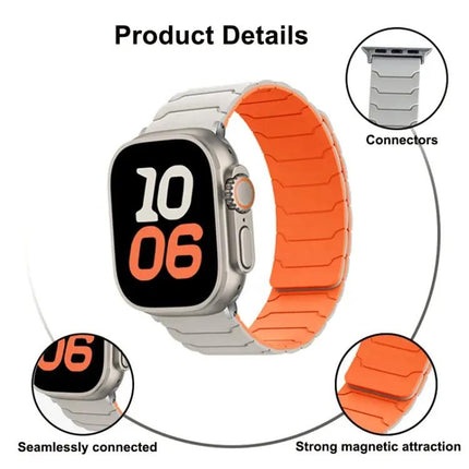Magnetic Silicone Watch Band For Apple Watch 38-49mm