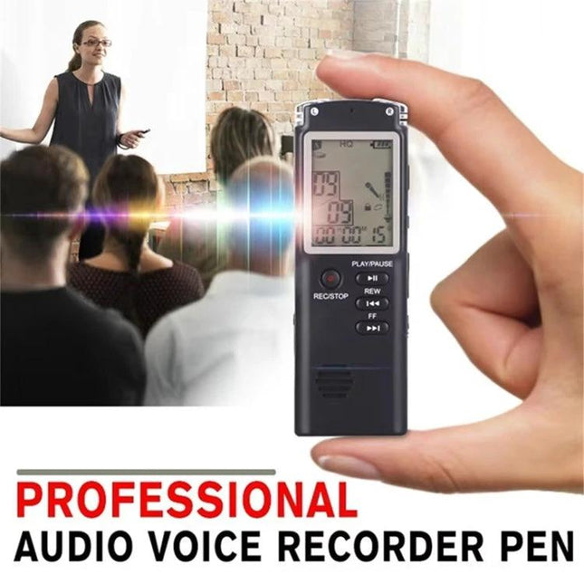 Compact Voice Recorder for Everyday Business and Personal Notes handheld digital recorder capturing meeting and lecture audio for clear playback