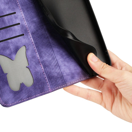 Butterfly Cat Embossed Flip Leather Phone Case For Samsung Galaxy S25 Ultra