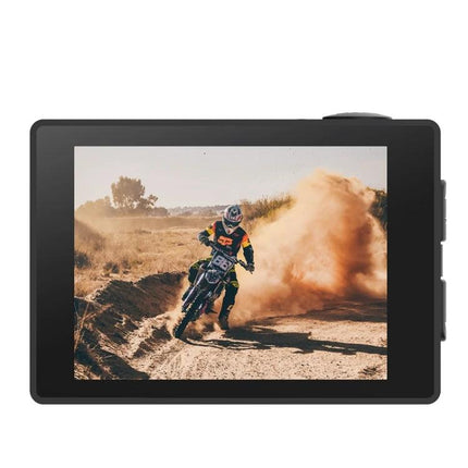 Versatile 4K WiFi Action Camera for Everyday Adventures - motocross rider captured on sandy trail, waterproof and WiFi-enabled for outdoor use