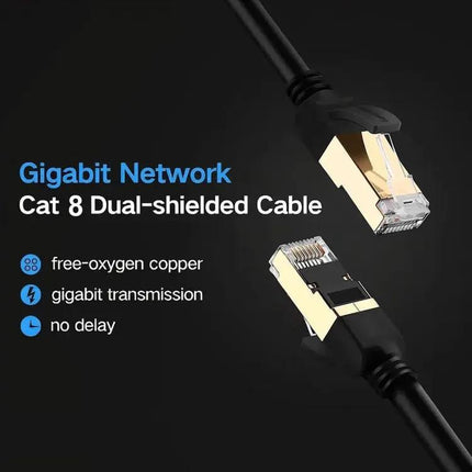 Cat 8 Ethernet Cable with Durable Shielding for Reliable Connections | Syndmart