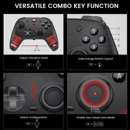 GameSir Controller for Everyday Gaming Sessions at Home - versatile wireless controller with vibration, interchangeable button layout, zero dead zone thumbstick