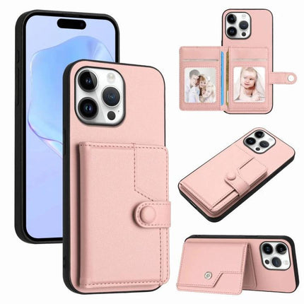 Practical Phone Case With Card Holder For Everyday Errands And Commute Daily Essentials - pink PU leather wallet case with card slots and kickstand