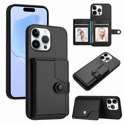 Practical Phone Case With Card Holder For Everyday Errands And Commute Daily Essentials - black PU leather wallet phone case with card slots