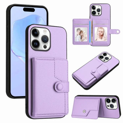 Practical Phone Case With Card Holder For Everyday Errands And Commute Daily Essentials - lilac PU leather wallet phone case with card slots and magnetic strap