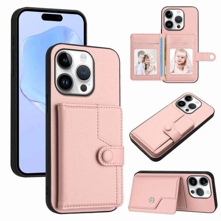Practical Phone Case With Card Holder For Everyday Errands And Commute Daily Essentials - pink PU leather wallet case for iPhone