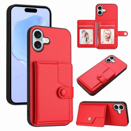 Practical Phone Case With Card Holder For Everyday Errands And Commute Daily Essentials red PU leather wallet phone case with card slots and stand