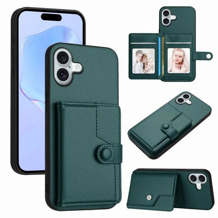 Practical Phone Case With Card Holder For Everyday Errands And Commute Daily Essentials - green PU leather wallet phone case with card slots and magnetic clasp