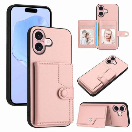 Practical Phone Case With Card Holder For Everyday Errands And Commute Daily Essentials - pink PU leather wallet phone case with card slots and kickstand