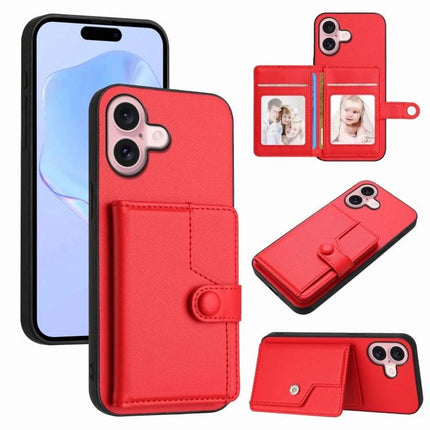 Practical Phone Case With Card Holder For Everyday Errands And Commute Daily Essentials - red PU leather wallet phone case with card slots and stand