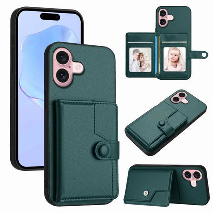 Practical Phone Case With Card Holder For Everyday Errands And Commute Daily Essentials - green PU leather wallet phone case with card slots