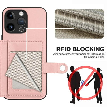Secure Phone Case With Card Holder For Everyday Carry with RFID-blocking PU leather and TPU pink wallet case