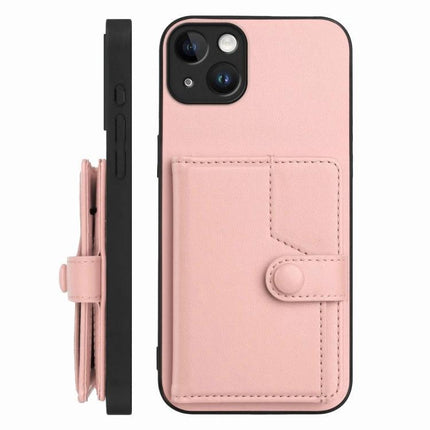 Essential Phone Case With Card Storage For Everyday Errands - slim pink PU leather wallet phone case with secure card slot and snap closure