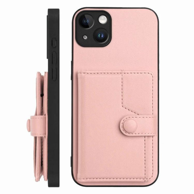 Essential Phone Case With Card Storage For Everyday Errands - slim pink PU leather wallet phone case with secure card slot and snap closure