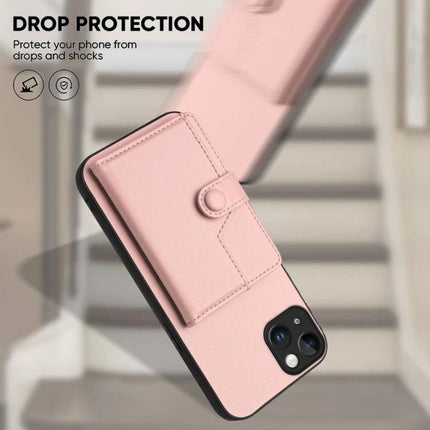 Essential Phone Case With Card Storage For Everyday Errands pink PU leather wallet case showing drop protection and card slot