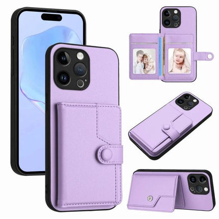 Essential Phone Case With Card Storage For Everyday Errands in lavender PU leather with built-in wallet slot holding cards and cash