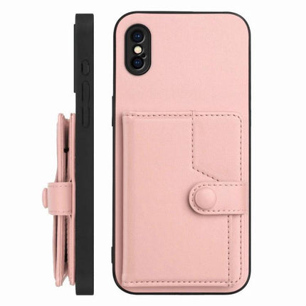 Versatile Card Slot Phone Case For Everyday Carry And Quick Errands On The Go Daily - pink wallet-style phone case with snap card slot