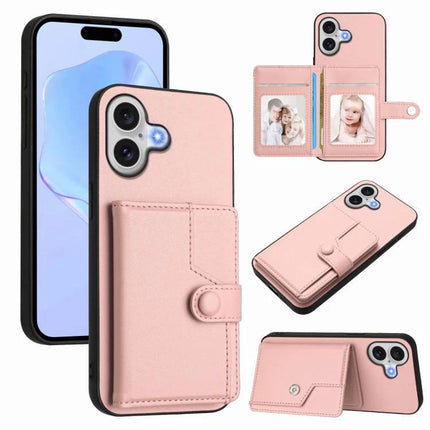 Phone Case With Built-In Wallet For Everyday Card Protection - pink PU leather phone wallet case with card slots and magnetic snap
